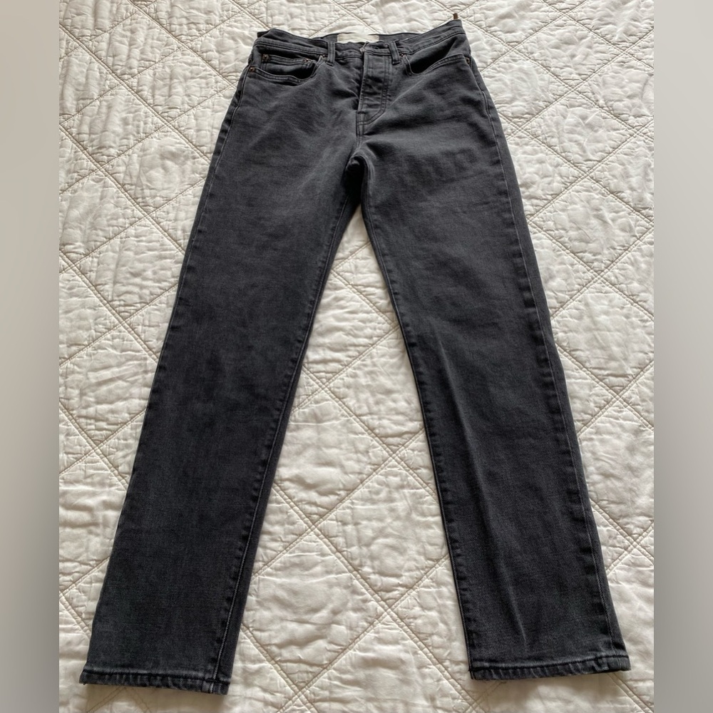 Jeanerica Black CW002 Button Fly Straight Leg Jeans size 27/34